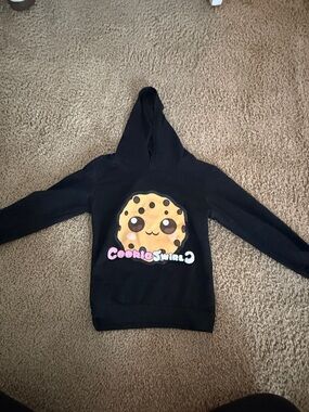 Black Kids Hoodie with cookie swirl c Graphic
